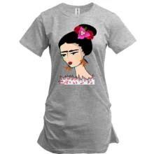Туника Woman with pink flower