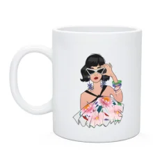 Чашка Model with glasses