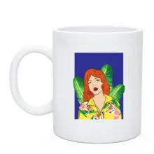 Чашка Redhead girl with leaves