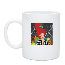 Чашка Redhead girl with flowers