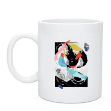 Чашка Woman portrait abstraction