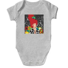 Детское боди Redhead girl with flowers