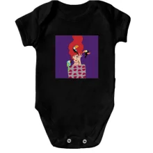 Детское боди Redhead girl with birds
