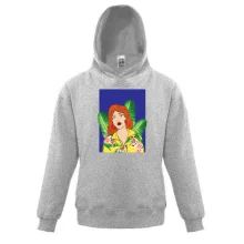 Детская толстовка Redhead girl with leaves