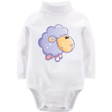 Дитяче боді з довгим рукавом з баранчиком