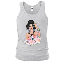 Мужская майка Model with glasses