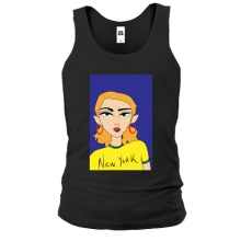 Мужская майка Blonde in a yellow t-shirt