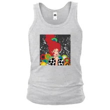 Мужская майка Redhead girl with flowers
