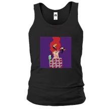 Мужская майка Redhead girl with birds