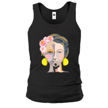 Мужская майка Woman with pop art portrait