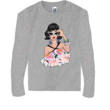 Детский лонгслив Model with glasses