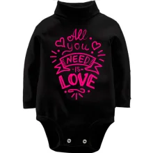 Детское боди с длинным рукавом с надписью «All you need is love»