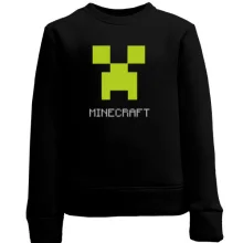 Детский свитшот Minecraft logo grey