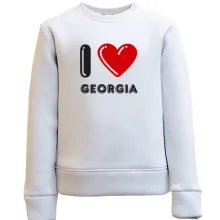 Детский свитшот I love Georgia