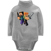 Детское боди с длинным рукавом Minecraft (персонажи)