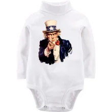 Детское боди с длинным рукавом Дядя Сэм (Uncle Sam)