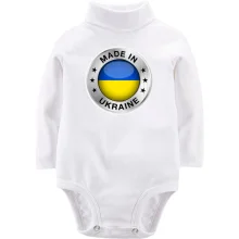 Детское боди с длинным рукавом со значком «Made in Ukraine»