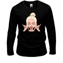 Лонгслив Art. Blonde shows tongue