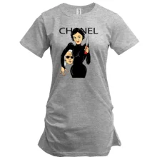 Удлиненная футболка Chanel woman with knife