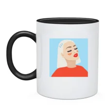 Чашка Blonde portrait art