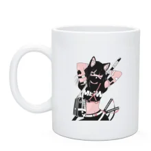 Чашка Cat girl in black mask