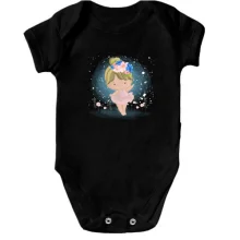 Детское боди Baby girl with flowers