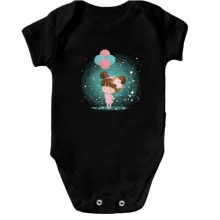 Детское боди Baby girl with balloons