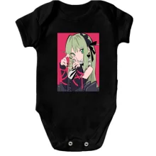 Детское боди Blonde girl on pink