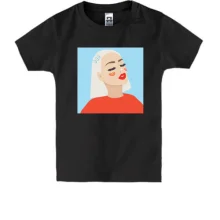 Детская футболка Blonde portrait art