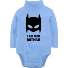 Дитяче боді з довгим рукавом I am her batman