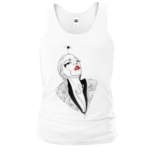 Мужская майка Girl with red lips