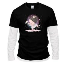 Комбинированный лонгслив Baby girl with butterfly