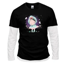 Комбинированный лонгслив Baby girl in dress