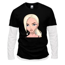 Комбинированный лонгслив Art. Blonde angry