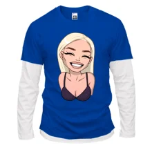 Комбінований лонгслів Art. Blonde smiling 2