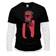 Комбінований лонгслів Red man portrait art