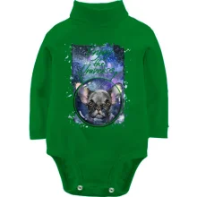 Детское боди с длинным рукавом с Французским Бульдогом (enjoy the universe