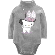 Дитяче боді з довгим рукавом hello kitty в капелюсі