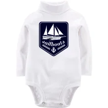 Детское боди с длинным рукавом sailboats