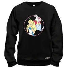 Свитшот Alice and the White Rabbit