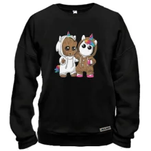 Свитшот Baby groot and unicorn