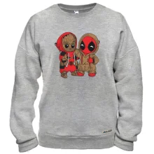 Свитшот Baby groot and deadpool