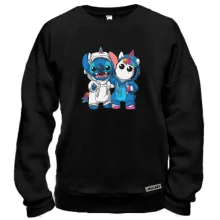 Свитшот Stitch and unicorn