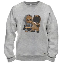 Свитшот Baby groot and batman
