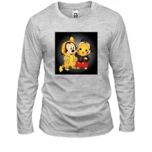 Лонгслив Mickey mouse and pikachu