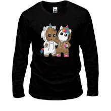 Лонгслив Baby groot and unicorn