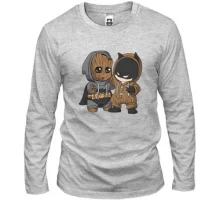 Лонгслив Baby groot and batman