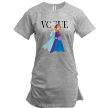 Удлиненная футболка VOGUE Elsa and Anna