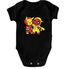 Детское боди Pikachu and Deadpool