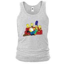 Мужская майка Simpsons family
